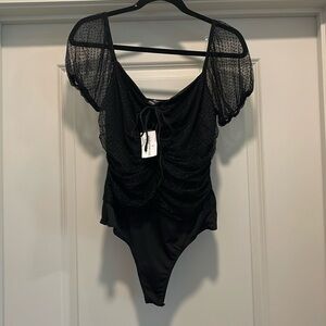 Windsor NWT Black polka dot bodysuit